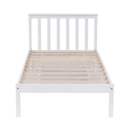 Single Bed Pine Frame 3Ft Wooden Shaker Style Bedroom Furniture - Grey - thumbnail 3