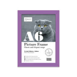 A6 Purple Picture Frame Fits A6 (10.5 X 14.8Cm - 4.1 X 5.8In) Poster, Photo, Artwork, Or Print.