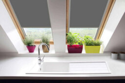 Classic Roof Blinds For Fakro / Optilight  Roof Windows, Blackout Blind, Window Code - Dark Grey (114/140) - thumbnail 3