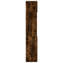 Berkfield Storage Cabinet Smoked Oak 80X42.5X225 Cm Engineered Wood - thumbnail 7
