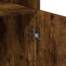 Berkfield Storage Cabinet Smoked Oak 80X42.5X225 Cm Engineered Wood - thumbnail 9