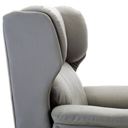 More4Homes Rise Recliner Chair With Single Motor, Remote Control, Pocket Storage And Wingback Design In Grey Bonded Leather - thumbnail 5