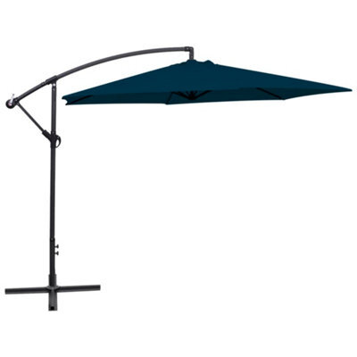 Walplus Cantilever Garden Parasol 3 M Blue - image 1
