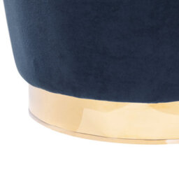 Beliani Armchair Alby Velvet Dark Blue - thumbnail 9