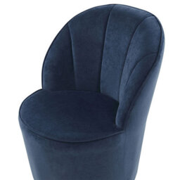 Beliani Armchair Alby Velvet Dark Blue - thumbnail 6