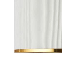 Harbour Studio Brannah White Brass Effect Pleats Cylinder Light Shade (D)40Cm - thumbnail 4