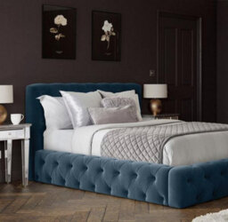Stratus Interiors Mini Ambassador Short Chunky Headboard Bed Frame - Add Professional Assembly & Delivery- Small Double - Gas Lift Ottoman Storage - thumbnail 6