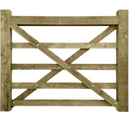 Ruby UK Ruby Diamond Brace Wooden Field Gate Pressure Treated Farm Field Entrance 1.2M Wide X 1.2M (5 Rails) High - thumbnail 4