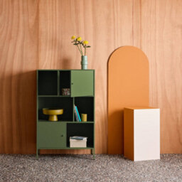 Sweeek - Industrial Metal Storage Cabinet With 6 Compartments Green 80X35X125 Cm - Oklahoma - thumbnail 6
