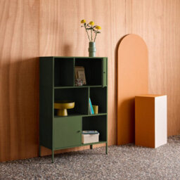 Sweeek - Industrial Metal Storage Cabinet With 6 Compartments Green 80X35X125 Cm - Oklahoma - thumbnail 7