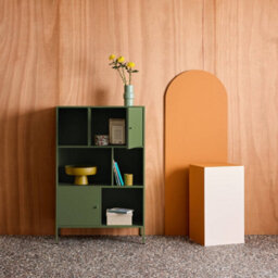Sweeek - Industrial Metal Storage Cabinet With 6 Compartments Green 80X35X125 Cm - Oklahoma - thumbnail 4