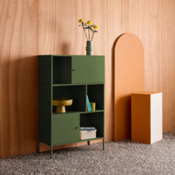 Sweeek - Industrial Metal Storage Cabinet With 6 Compartments Green 80X35X125 Cm - Oklahoma - thumbnail 8