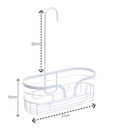 Showerdrape Dante White Freestanding Floor Caddy And Mini Shower Caddy - thumbnail 5