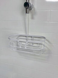 Showerdrape Dante White Freestanding Floor Caddy And Mini Shower Caddy - thumbnail 4