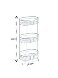 Showerdrape Dante White Freestanding Floor Caddy And Mini Shower Caddy - thumbnail 3