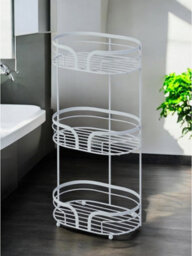 Showerdrape Dante White Freestanding Floor Caddy And Mini Shower Caddy - thumbnail 2