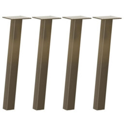 Berkfield Modern Coffee Table Legs 4 Pcs Natural Steel 42 Cm Steel