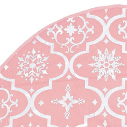 Berkfield Luxury Christmas Tree Skirt With Sock Pink 90 Cm Fabric - thumbnail 6