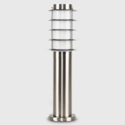 Valuelights Wharf Modern Outdoor Stainless Steel 450mm Bollard Lantern Light Post - Includes 4W Led Candle Bulb 3000K Warm White - thumbnail 4