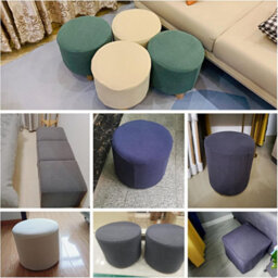 Square Pouf Cover 40X40 Cm, Stretchable Ottoman To Protect Your Footrest, With Elasticated Bottom, Washable - thumbnail 2