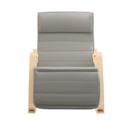 Sobuy Fst16-Dg, Rocking Chair Relax Lounge Chair With Cushion Recliner With Headrest And Adjustable Footrest, Grey - thumbnail 1