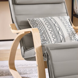 Sobuy Fst16-Dg, Rocking Chair Relax Lounge Chair With Cushion Recliner With Headrest And Adjustable Footrest, Grey - thumbnail 7