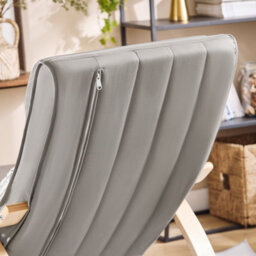 Sobuy Fst16-Dg, Rocking Chair Relax Lounge Chair With Cushion Recliner With Headrest And Adjustable Footrest, Grey - thumbnail 8