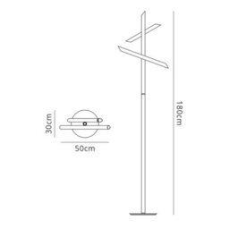 Luminosa Lighting Luminosa Take Blanco Floor Lamp 15W Led 3000K, 1350Lm, Dimmable, White, 3Yrs Warranty - thumbnail 3