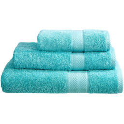 Just So Home Turkish Cotton Towels Pack Of 2 (Aqua, Bath Sheet ) - thumbnail 2
