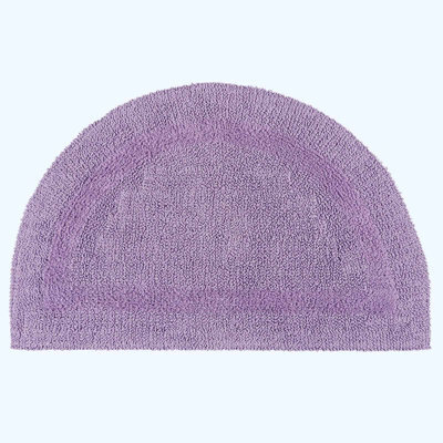 Homescapes Luxury Reversible Semi Circle Bath Mat - Lilac - image 1