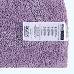 Homescapes Luxury Reversible Semi Circle Bath Mat - Lilac - thumbnail 3