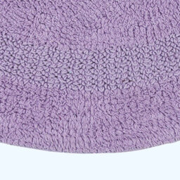 Homescapes Luxury Reversible Semi Circle Bath Mat - Lilac - thumbnail 2