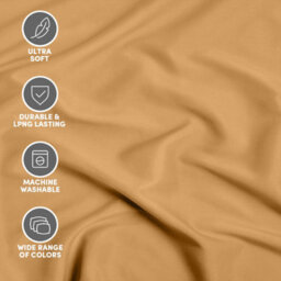 Bedlooms Double Fitted Sheet 25Cm Extra Deep - Soft Microfiber Deep Pocket Elasticated Bed Fitted Sheets Ochre, 137X190 Cm - thumbnail 5