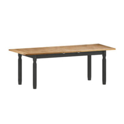 Mercers Furniture Corona Charcoal Large Extending Dining Table Solid Wood Mexican Pine Pine Wooden Dark Grey - thumbnail 2