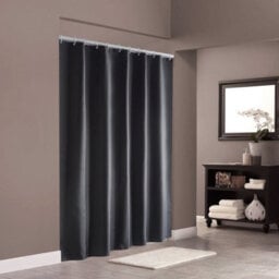 Neel Blue Black Polyester Shower Curtain, Water-Resistant Bathroom Curtain With 12 Hooks - 180X200Cm - thumbnail 3