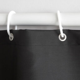 Neel Blue Black Polyester Shower Curtain, Water-Resistant Bathroom Curtain With 12 Hooks - 180X200Cm - thumbnail 4
