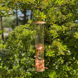 Selections Copper Style Hanging Bird Seed Feeder With 4 Feeding Ports (Set Of 4) - thumbnail 2