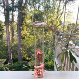 Selections Copper Style Hanging Bird Seed Feeder With 4 Feeding Ports (Set Of 4) - thumbnail 3