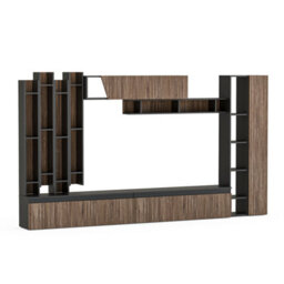 Decorotika Wien Moduler Modern Tv Unit Wall Mount Customizable Layout Black Alina - thumbnail 4