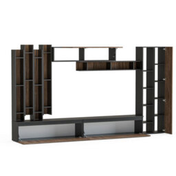 Decorotika Wien Moduler Modern Tv Unit Wall Mount Customizable Layout Black Alina - thumbnail 5