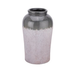 Wyld Haus Meadowthorn Grey Ombre Glazed Ceramic Floor Vase 380mm - thumbnail 2