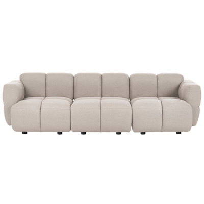 Beliani Modular Sofa 3 Seater Maksaberg Fabric Beige - image 1