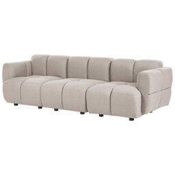 Beliani Modular Sofa 3 Seater Maksaberg Fabric Beige - thumbnail 6