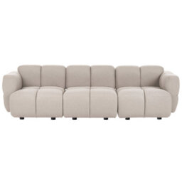 Beliani Modular Sofa 3 Seater Maksaberg Fabric Beige