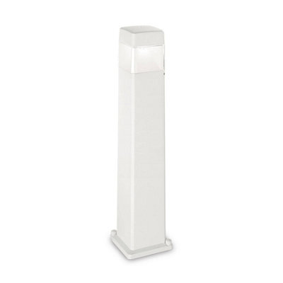 Ideal Lux Elisa 1 Light Outdoor Bollard Light White Ip44 - image 1