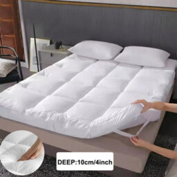 Hotel Quality Mattress Topper 10Cm Deep Thick Single Double King Super All Sizes - thumbnail 3