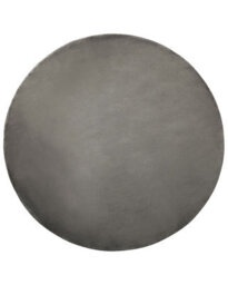 Beliani 140Cm Round Dark Grey Viscose Rug - Hand-Tufted Low Pile - thumbnail 3