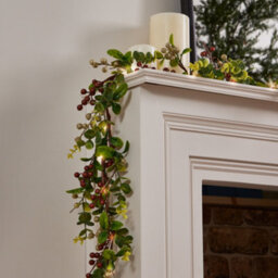 Dibor Copper Mistletoe Light Up Xmas Decoration Table Garland Decorative Christmas Garland 1.6M - thumbnail 3