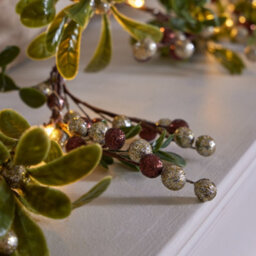 Dibor Copper Mistletoe Light Up Xmas Decoration Table Garland Decorative Christmas Garland 1.6M - thumbnail 5