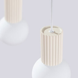 Sollux Lighting Halo Aluminum/glass Beige 2 Lights Modern Pendant Lamps - thumbnail 6